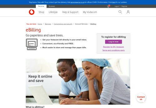 
                            10. Ebilling – Get Your Monthly Invoice by Email | Vodacom