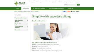 
                            3. eBilling & Online Payment Signup : Billing Go ... - Quest Diagnostics