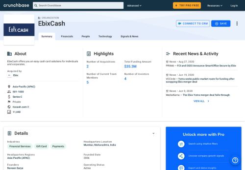 
                            13. EbixCash | Crunchbase
