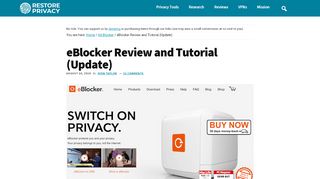 
                            8. eBlocker Review and Tutorial (Plus Discount) | Restore Privacy