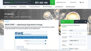 
                            8. eBOK RWE – rejestracja logowanie innogy - EnergiaDirect