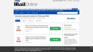 
                            9. ebookers discount code - 50% OFF in February - Daily Mail