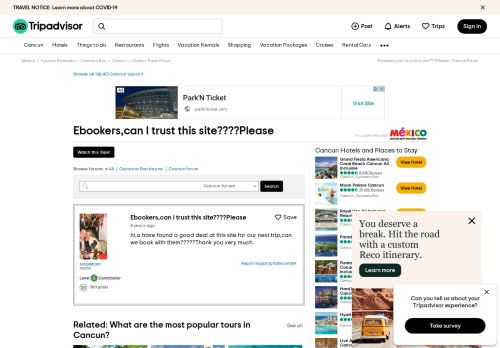 
                            11. Ebookers,can I trust this site????Please - Cancun Forum - TripAdvisor