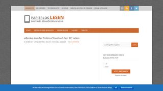 
                            10. eBooks aus der Tolino-Cloud auf den PC laden | PAPIERLOS LESEN