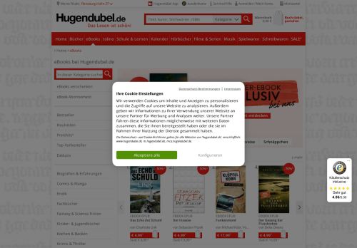 
                            5. eBooks kaufen und sofort downloaden im Hugendubel Shop