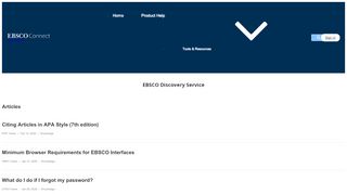 
                            5. EBSCO Discovery Service - EBSCO Connect