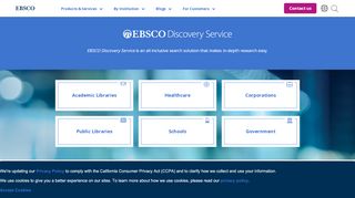 
                            7. EBSCO Discovery Service | EBSCO