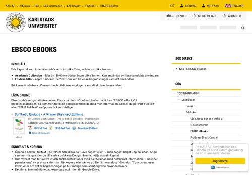 
                            11. EBSCO eBooks | Karlstads universitet