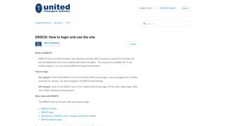 
                            12. EBSCO: How to login and use the site – United Help Desk