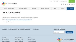 
                            11. EBSCOhost Web | St. Louis County Library