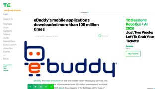 
                            4. eBuddy's mobile applications downloaded more than 100 million ...