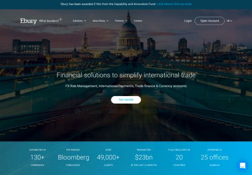 
                            11. Ebury UK | The Latest Fintech & Finance Solutions