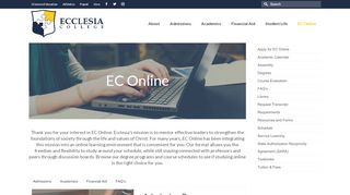 
                            8. EC Online - Ecclesia College