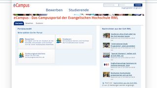 
                            12. eCampus - Das Campusportal der Evangelischen Hochschule RWL