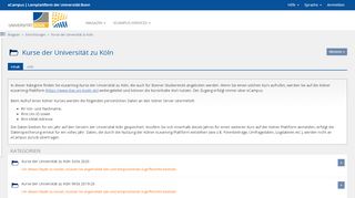 
                            8. eCampus - Kurse der Universität zu Köln