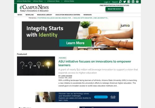 
                            9. eCampus News - Higher Ed News