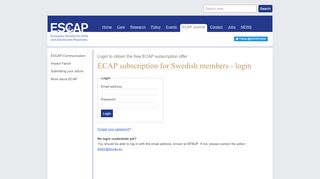 
                            13. ECAP subscription for Swedish members - login - ESCAP