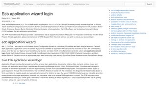 
                            6. Ecb application wizard login