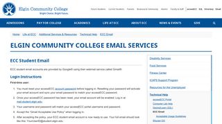 
                            6. ECC Email - Elgin Community College (ECC)