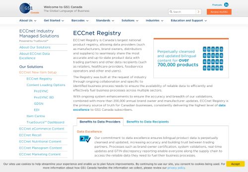 
                            12. ECCnet Registry - GS1 Canada