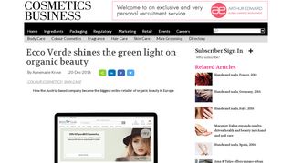 
                            13. Ecco Verde shines the green light on organic beauty