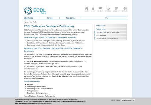 
                            13. ECDL TestleiterIn / BeurteilerIn Zertifizierung | ECDL Website