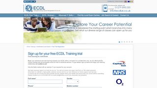 
                            9. ECDL Training Trial Sign Up