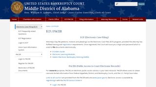 
                            12. ECF / PACER | Middle District of Alabama | United States Bankruptcy ...