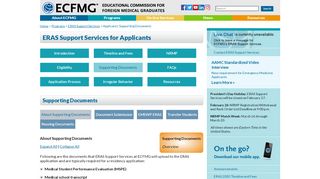 
                            12. ECFMG | ERAS Support - Applicants Supporting Documents