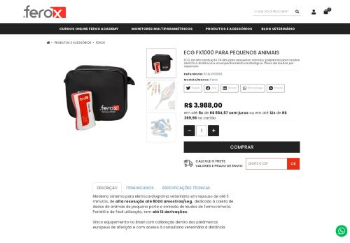 
                            6. ECG FX1000 para pequenos animais - Ferox Store