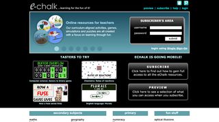 
                            3. eChalk - interactive resources for classroom teaching