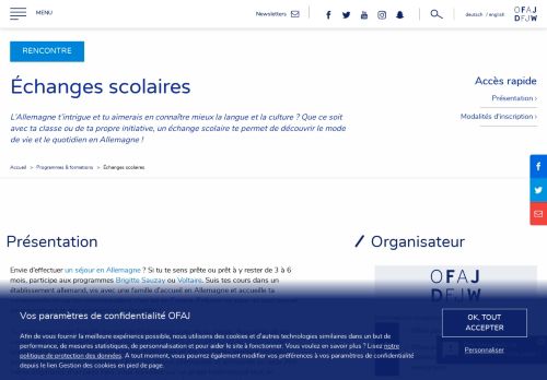 
                            3. Échanges scolaires - Ofaj