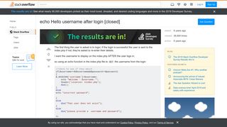 
                            2. echo Hello username after login - Stack Overflow