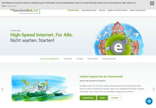 
                            4. Echte Internet-Flatrates. Schnell, ungedrosselt ... - EmslandTel.Net