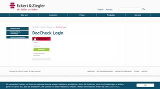
                            7. Eckert & Ziegler Strahlen- und Medizintechnik AG: DocCheck Login