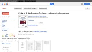 
                            11. ECKM 2017 18th European Conference on Knowledge Management