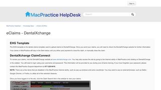 
                            6. eClaims - DentalXchange – MacPractice HelpDesk