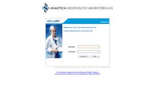 
                            1. Eclair Login - Analytica Medizinische Laboratorien AG