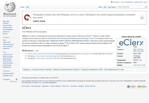 
                            5. eClerx - Wikipedia