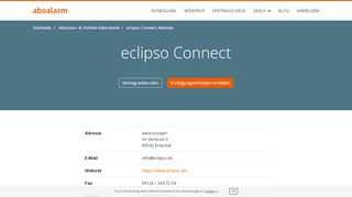 
                            7. eclipso Connect Kündigungsadresse und Kontaktdaten - Aboalarm