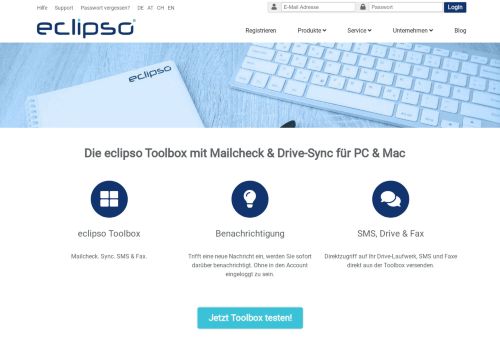 
                            13. eclipso Toolbox. Mailcheck, SMS-Manager, Drive-Synchronisation