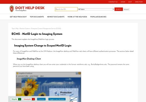 
                            11. ECMS - NetID Login to Imaging System