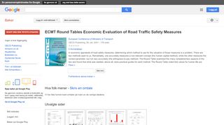 
                            6. ECMT Round Tables Economic Evaluation of Road Traffic Safety Measures
