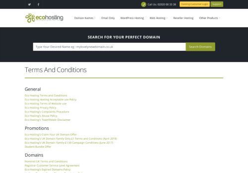 
                            10. Eco Hosting Terms And Conditions