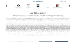
                            13. ECO Racing Sinergy - Mempermudah untuk para member login, dan ...
