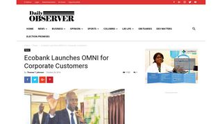 
                            12. Ecobank Launches OMNI for Corporate Customers | Liberian Observer
