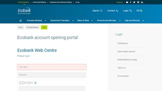
                            3. Ecobank - Login