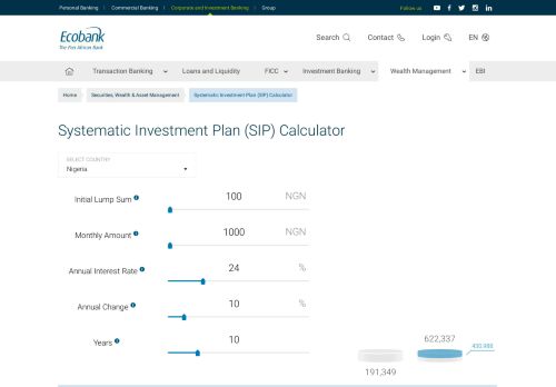 
                            8. Ecobank - Systematic Investment Plan (SIP) Calculator