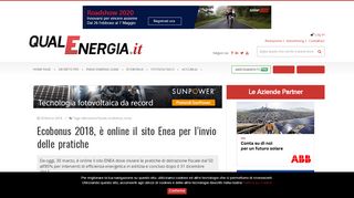 
                            12. Ecobonus 2018, è online il sito Enea per l'invio delle pratiche ...