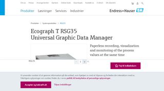 
                            10. Ecograph T RSG35 Universal Graphic Data ... - Endress+Hauser